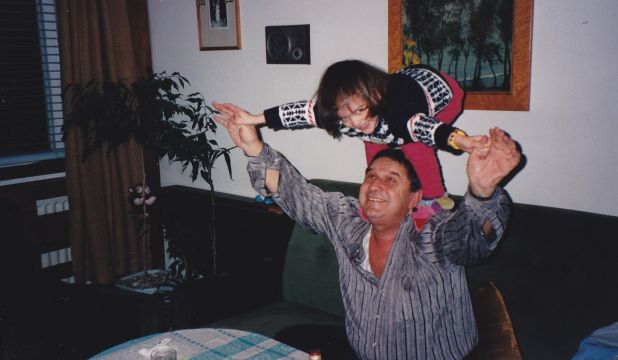 January 2000 - My birthday in Bulgaria. Granddad was telling me to grow up big and strong.
