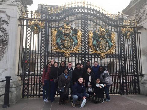 March 2015 - Smith School in London group in front of Buckingham Palace