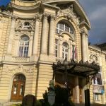 Vígszínház (Comedy Theater of Budapest) was damaged in 1945 due to bomb shells. It was repaired and opened six years later with the name Theatre of the People's Army. In 1960, it regained its original name.