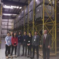 Konsyl President (right) showing the team around the productions facilities