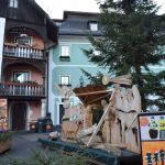 Nativity scene in the market place