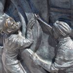 Close up to show the intense detail of the relief pieces