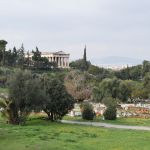 View of the ruins of the Ancient Agora from South to North