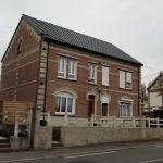 Houses like these typically housed the supervisors of the mine fields. Each house was home to the families of four such supervisors. Notice the two separate entryways and the division of the house in two on the facade on the left.
