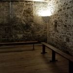 One of the storage rooms (without the benches in their day).